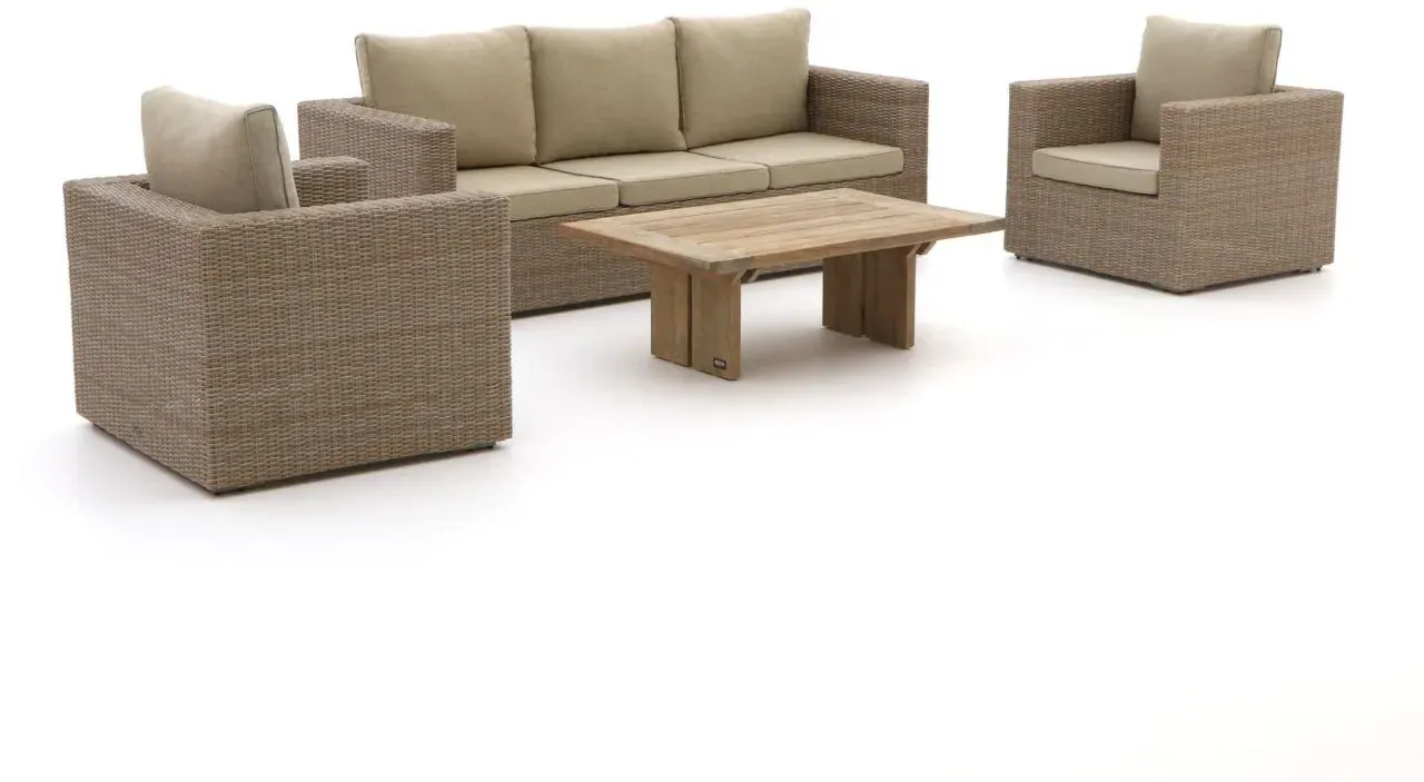 + 10 % Kassenrabatt | Intenso Carpino/ROUGH-L Sessel-Sofa Lounge-Set 4-teilig