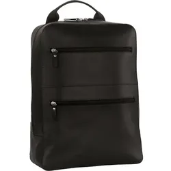 Leonhard Heyden Dakota Rucksack Leder 42 cm Laptopfach schwarz