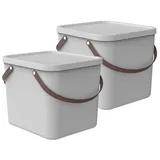 Rotho Aufbewahrungsbox 40 l 2-tlg. weiß