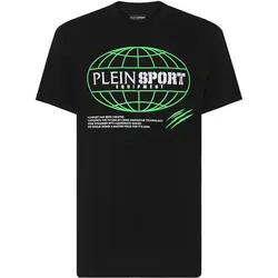 PLEIN SPORT Herren Shirt GLOBAL EXPRESS EDITION, Schwarz, L
