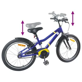 vidaXL Kinderfahrrad 18 Zoll blau/schwarz