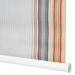 Mendler Rollo HWC-D52, Fensterrollo Seitenzugrollo Jalousie, 120x230cm Sonnenschutz Verdunkelung blickdicht ~ grau/braun/orange