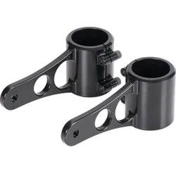 Lampen-Halter, schwarz, Paar
