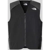 Regular Fit Weste mit Logo-Stitching, Black, M