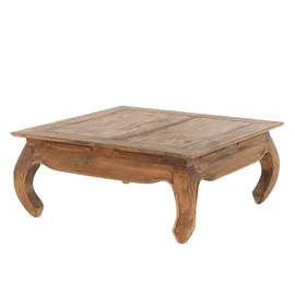 DESIGN DELIGHTS Design, Delights OPIUMTISCH braun, Holz, 80x35x80 cm, Wohnzimmer, Wohnzimmertische, Beistelltische