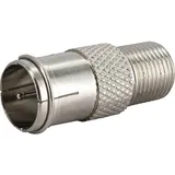 Schwaiger F-Quick Adapter 1x F-Stecker/1x F-Buchse Silber