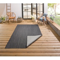 my home Teppich Rhodos, my home, rechteckig, Höhe: 3 mm, In-und Outdoor geeignet, Sisal-Optik, Wetterfest & UV-beständig schwarz 60 cm x 90 cm x 3 mm