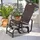 Outsunny Schaukelstuhl 60 x 105 x 73 cm Braun