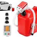 Elektrische Benzinpumpe für Kanister mit Auto-Stopp – Kraftstoffpumpe Ölabsaugpumpe für Benzin, Diesel & Öl, Kraftstoff Umfüllpumpe, Tragbare Dieselpumpe für Auto, Tank, Werkstatt