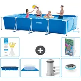 Rechteckiger Frame Pool - 450x220x84 Cm - 7-teilig  S74