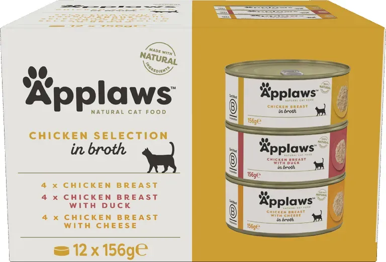 APPLAWS Cat Tin 12x156g Chicken Selection Broth Multipack