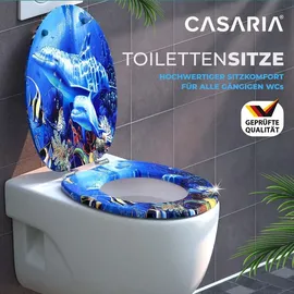 CASARIA WC-Sitz mit doppelter Absenkautomatik MDF Delfin