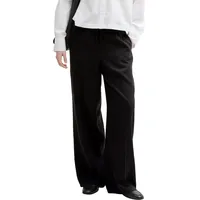Tom Tailor DENIM, Damen, Gr. S (36), N-Gr, schwarz (deep schwarz), Obermaterial: 100% Lyocell, unifarben, weit knöchellang, Hosen Paperbag-Hose, mit Taschen