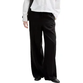 Tom Tailor DENIM, Damen, Gr. S (36), N-Gr, schwarz (deep schwarz), Obermaterial: 100% Lyocell, unifarben, weit knöchellang, Hosen Paperbag-Hose, mit Taschen
