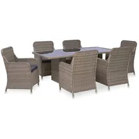 vidaXL Garten-Essgruppe 7-tlg. braun 3057796