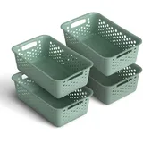 ProHome Aufbewahrungskorb 2L mit Griffen 25 x 16 x 8 cm grün