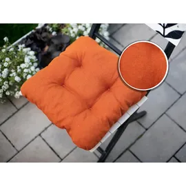 sunnypillow Stuhlkissen 45 x 45 x 8 cm orange 4-tlg.