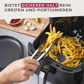 Fackelmann Küchenzangen-Set 2-teilig Edelstahl Silber/Weiß