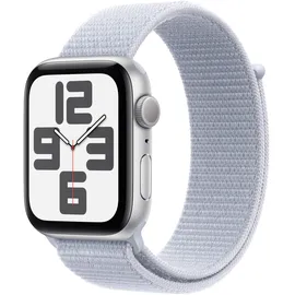 Apple Watch SE 2024 GPS 44 mm Aluminiumgehäuse Silber, Sport Loop Blaue Wolke