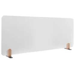 Tischtrennwand ELEMENTS Whiteboard, 60x160cm, Halterungen