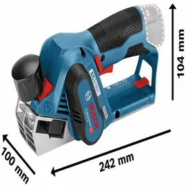 Bosch Professional GHO 12V-20 Akku-Hobel solo inkl. L-Boxx