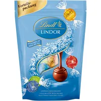 Lindt Schokolade LINDOR Kugeln Vollmilch-Mischung | 400 g | Ca. 30 in den Sorten Milch, Pistazie, Milchcrème, Caramel | Pralinengeschenk | Schokoladengeschenk