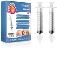 2 Stück Nasendusche, wiederverwendbarer Nasenwaschreiniger für neugeborene Kleinkinder, dauerhafte und sichere Nasenspülung für Babys...