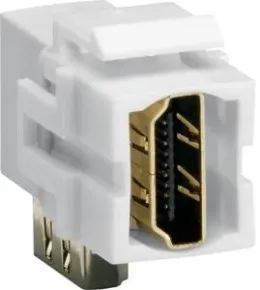 Hager VZ20HA Keystone Modul, universal, HDMI Buchse auf HDMI Buchse, 90° gewinkelt.Keystone Modul HDMI 2.0 Buchse auf HDMI 2.0 Buchse, 90°