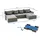 silape Sofnet Wohnlandschaft Schwarz, Textil, 7-Sitzer, U-Form,Rechteckig, 365x80x180 cm, Wohnzimmer, Sofas & Couches, Wohnlandschaften, Wohnlandschaften in U-Form