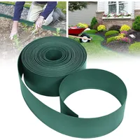 ACXIN Rasenkante Kunststoff Mähkante Anthrazit 10m, Rolle Beetumrandungen für Wege, Begrenzungen, Kieswege, Beeteinfassung aus 100% PP-Kunststoff (120 x 2 mm, Grün)