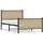 vidaXL Metallbett ohne Matratze Sonoma-Eiche 140x200 cm