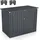 Costway Mülltonnenbox 172 x 96 x 85 cm schwarz