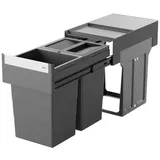 kuekom Hailo Abfallsammler 3666903 TA Swing Tandem 2x 13 Liter m Biodeckel