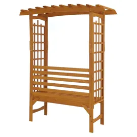 MCW Rosenbogen mit Sitzbank 201 x 160 x 60 cm Natur
