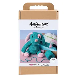 Creativ Company Häkelset Amigurumi Welpe Pastellpink/Dunkeltürkis