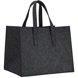 Relaxdays Kaminholzkorb anthrazit 10021970-139