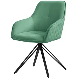 ML-Design Esszimmerstuhl drehbar Webstoff grün