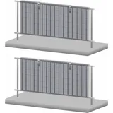 Zelsius - Solarmodul Balkonhalterung Set für 2 Solarpanele, Set für senkrechte Solarpanelmontage