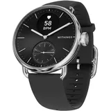 Withings ScanWatch 2 38 mm schwarz/silber, Sport Fluorelastomer-Armband schwarz/silber