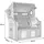 deVries Strandkorb ca. 140x160x80 cm Braun/Grau