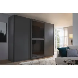 Rauch »Kleiderschrank Schrank Garderobe Schlafzimmerschrank LUMIS«, mit Glasrahmentüren aus transparentem Grauglas MADE IN GERMANY grau