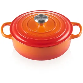 Le Creuset Signature Gourmet-Bräter 24 cm rund ofenrot