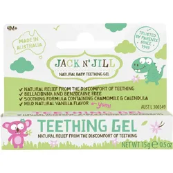 Jack N’ Jill Teething Gel beruhigendes Gel Zahnungshilfe 4m+ 15 g