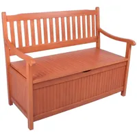 Jardinion Gartenbank 107cm x 59cm x 90cm Truhenbank Holz