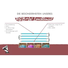 Karibu Leuchtenset für Saunabank-Unterbeleuchtung 4-teilig