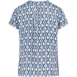 Betty Barclay Satinbluse mit Print Blau/Weiß 44