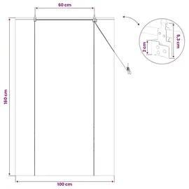 vidaXL Rollo Natur 100 x 160 cm Bambus/Braun