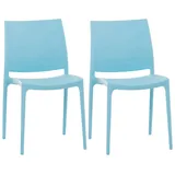 CLP Maya Gartenstuhl-Set 44 x 50 x 81 cm hellblau 2 St.