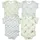 Pippi made with love PIPPI Unisex Baby Body SS AO-printed (4-pack) Formender Body, White, 104 - 104