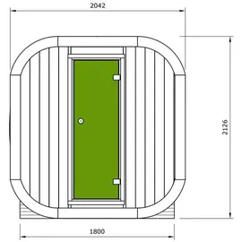 FinnTherm ScandiCube Comfort inkl. 9 kW Ofen + int. Steuerung